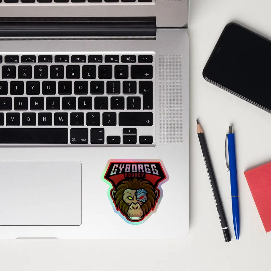 Cyborgg Monkey Holographic Sticker Set product image (12)