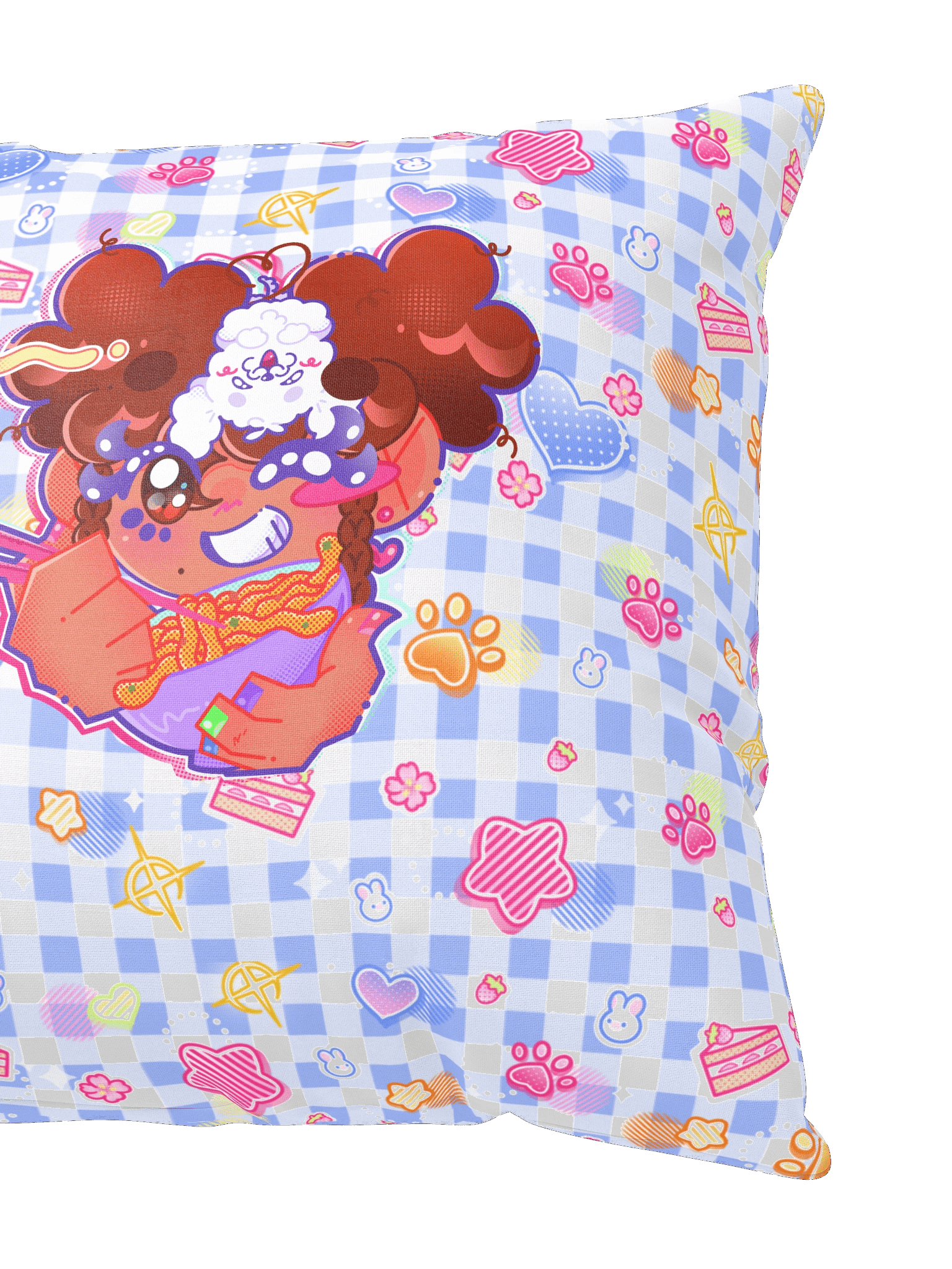 RamenDoodlesCafe Cartoon Throw Pillow product image (4)