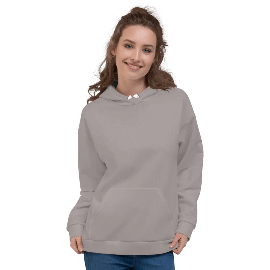 Plain Grey Soft Summer Unisex Recycled Polyester Heavyweight Premium Hoodie by Treasure Pie product image (4)