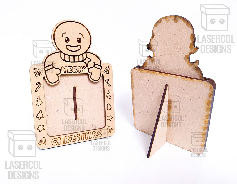Christmas Ornaments Photo Frame Set 4- Laser Cut Files product image (4)