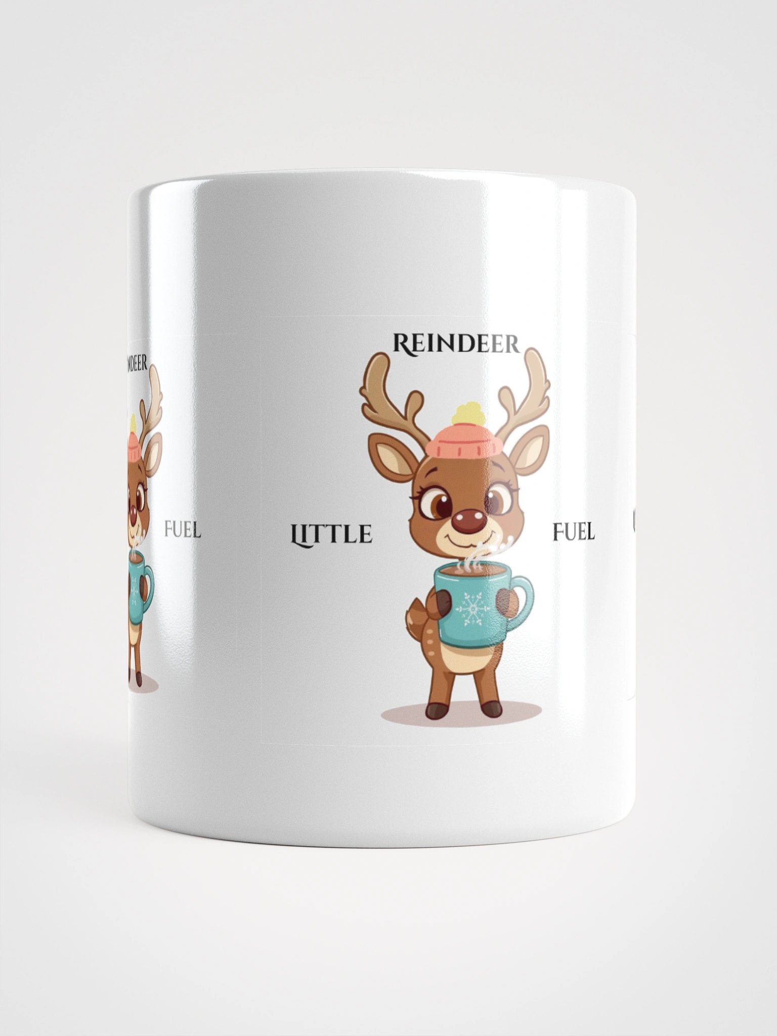Little Reindeer Fuel White Glossy Mug product image (6)