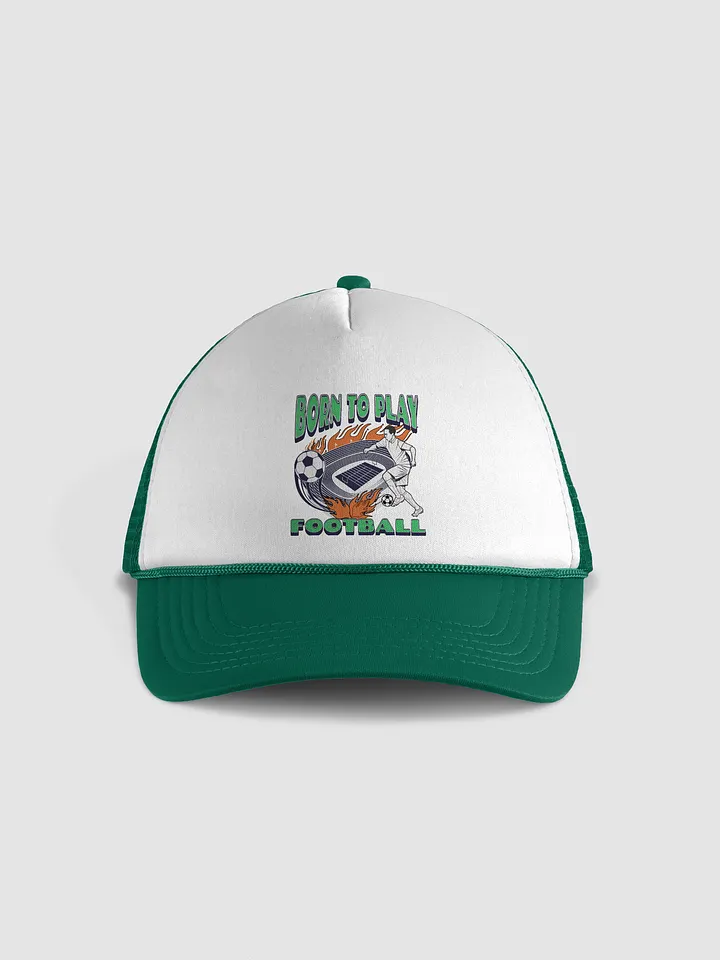 Born To Play Football Soccer Flaming Passion Trucker Hat product image (5)