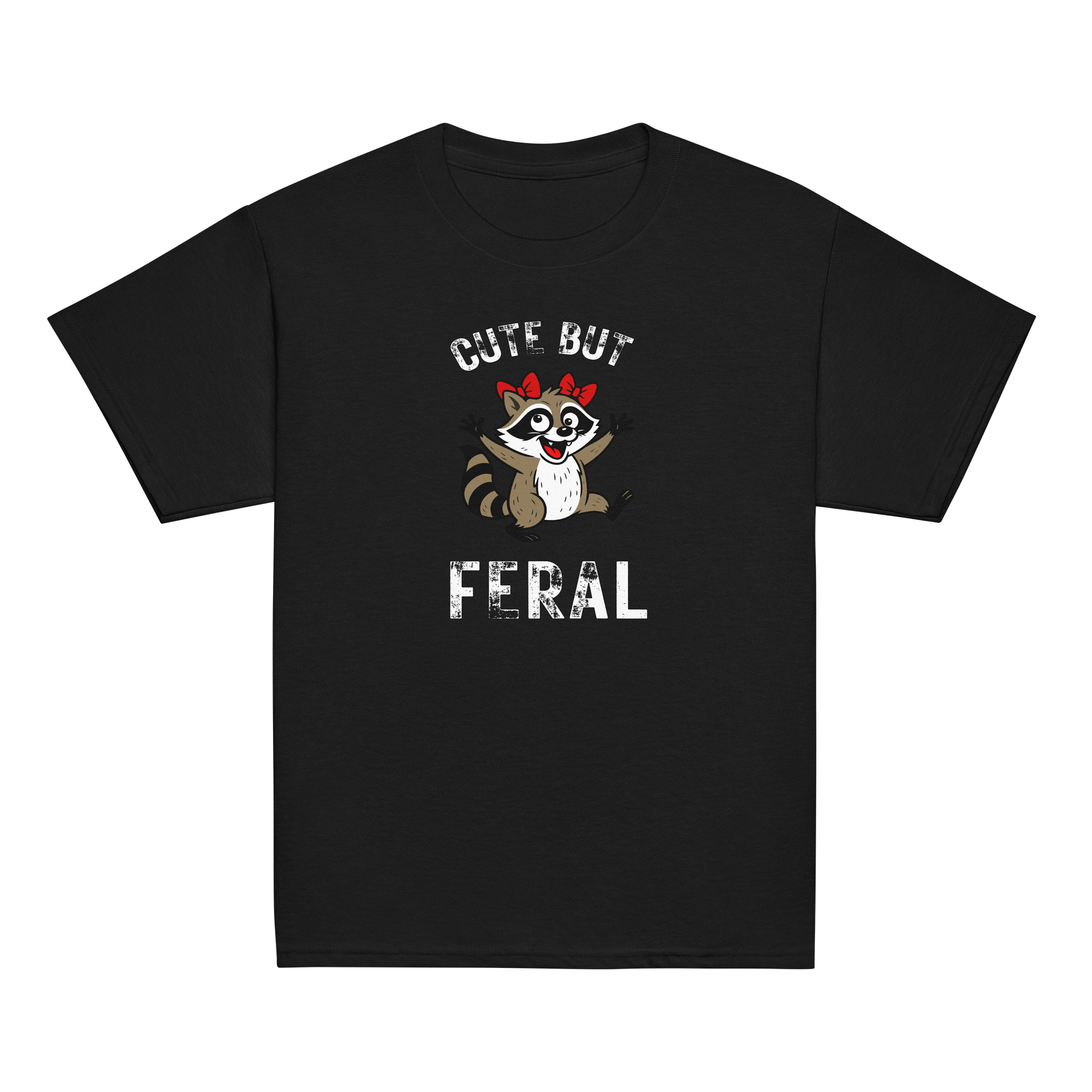 Cute But Feral Raccoon Youth Tee product image (3)