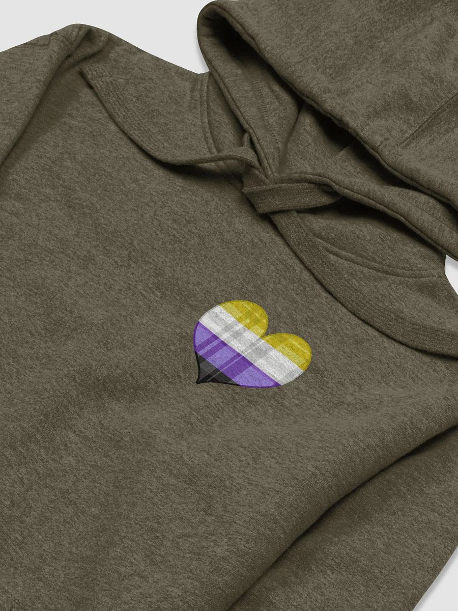Flannel Heart Hoodie - NonBinaryPride product image (2)
