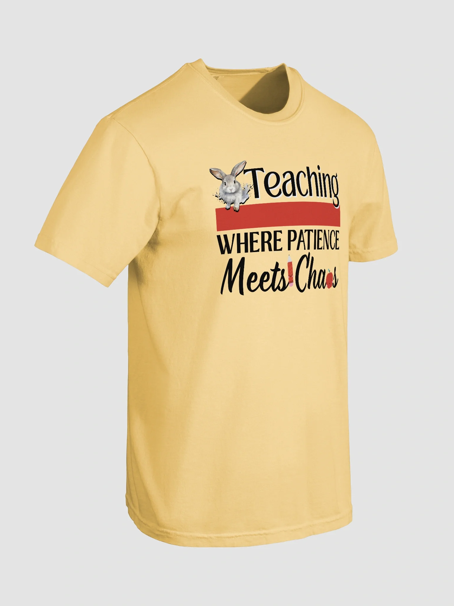 Bunny Teaching Where Patience Meets Chaos, Teachers Comfort Colors T-shirt product image (30)