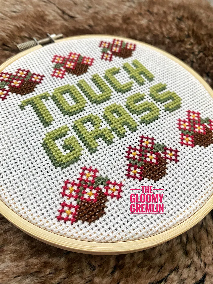 Touch Grass - Cross Stitch Pattern product image (2)