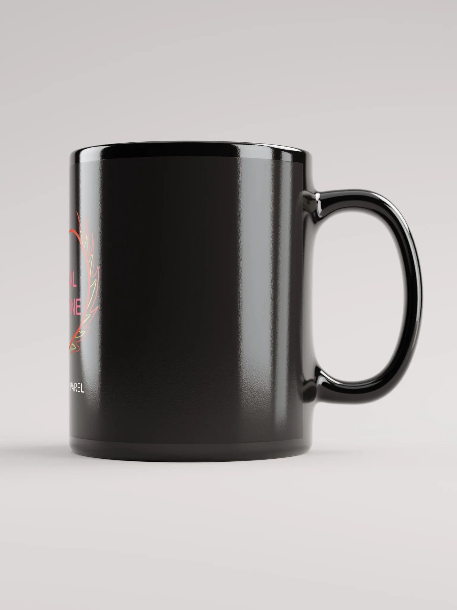 'Eternal Valentine' Black Glossy Mug product image (2)