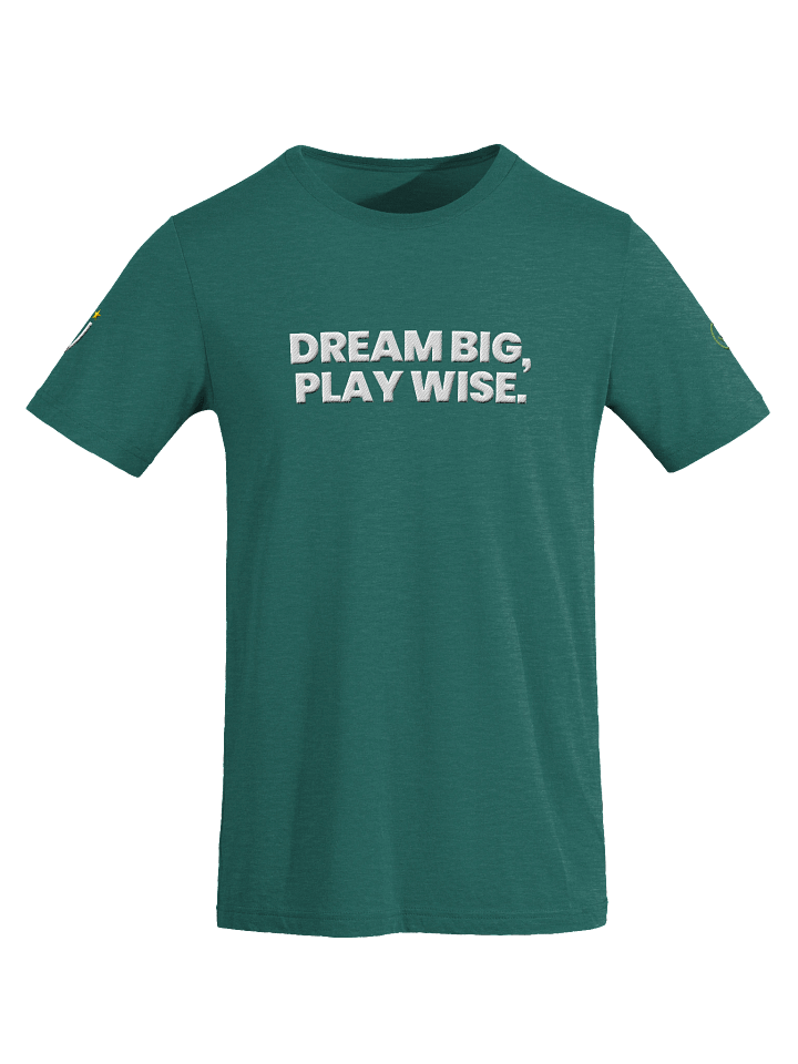 DREAM BIG, PLAY WISE Teal Triblend Short Sleeve T-Shirt product image (1)