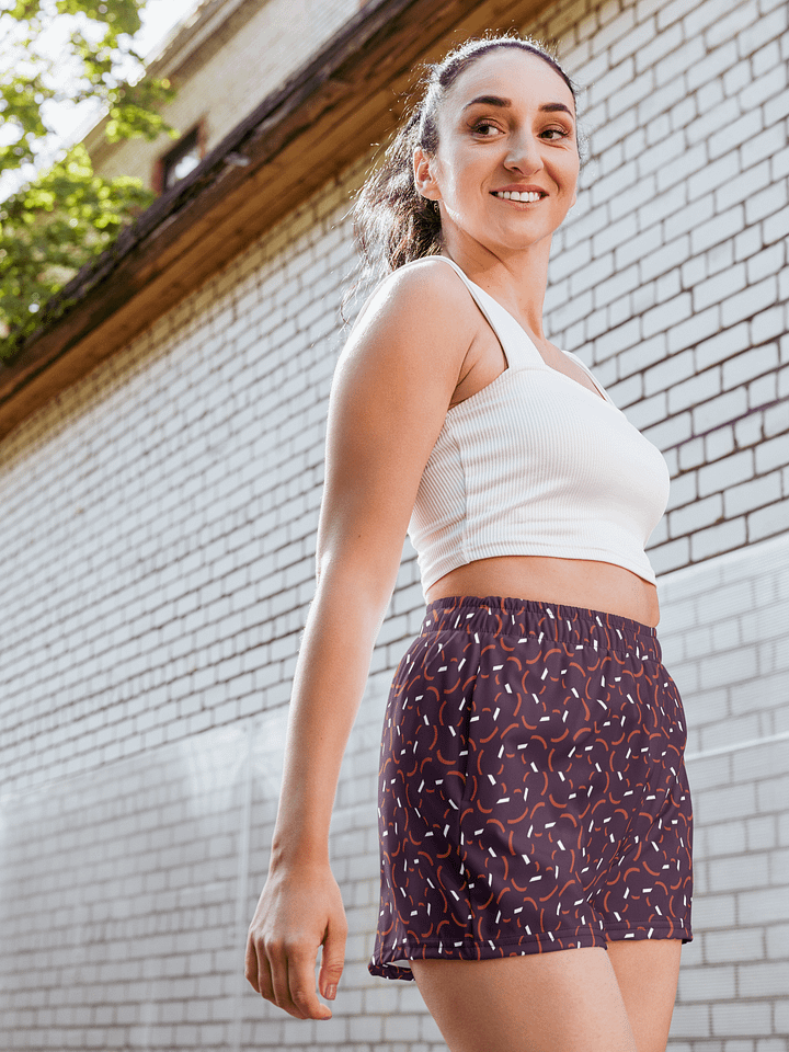 Violet Flux Geometric Print Athletic Shorts product image (2)