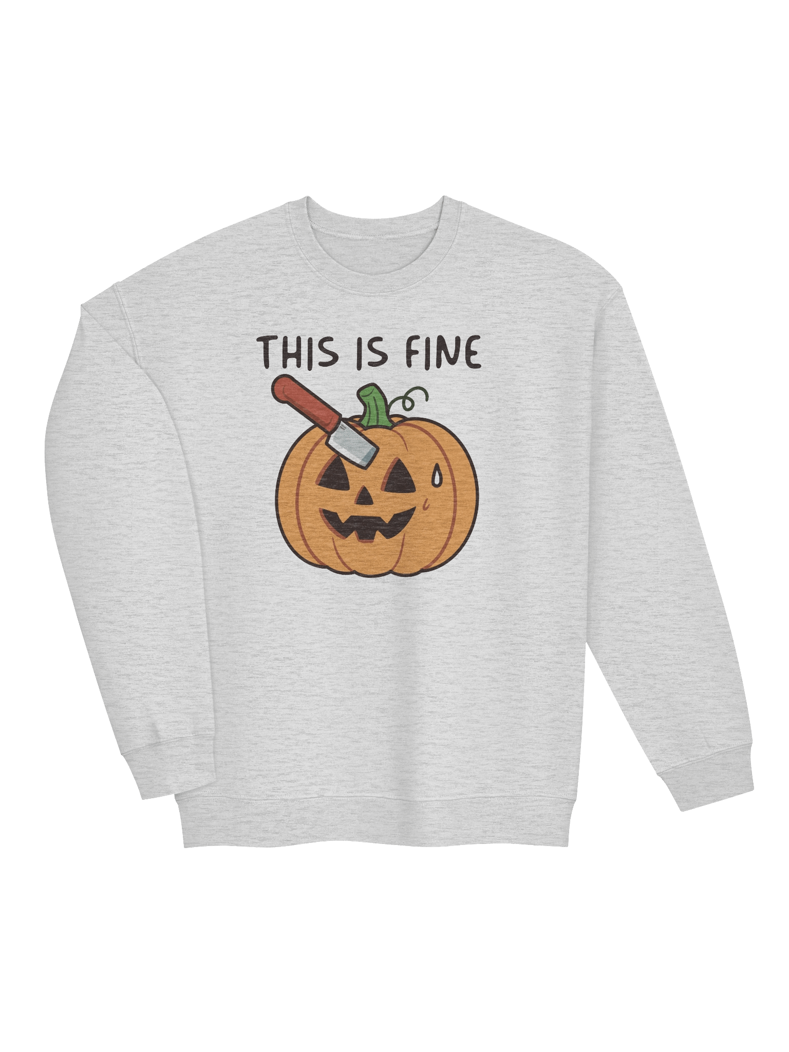 This Is Fine Jack-O'-Lantern Crewneck Sweatshirt product image (6)
