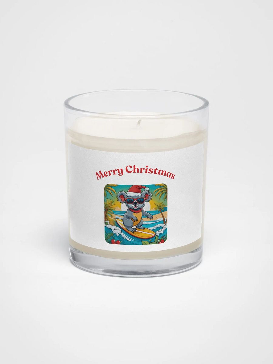 Koala Claus Surf Scene Soy Wax Candle - Red product image (1)