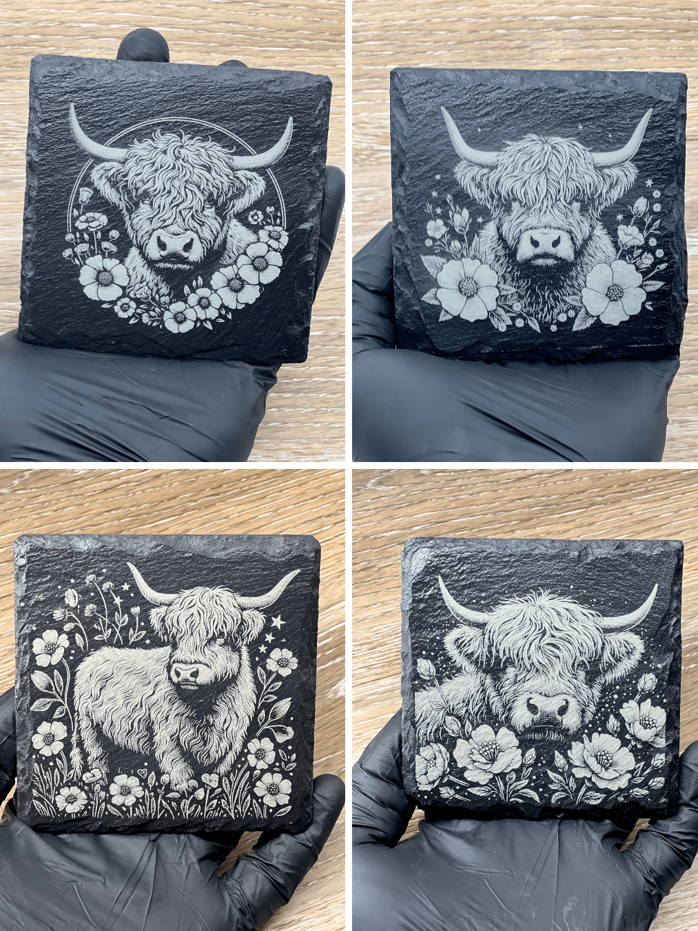 Floral Highland Cow Set product image (1)