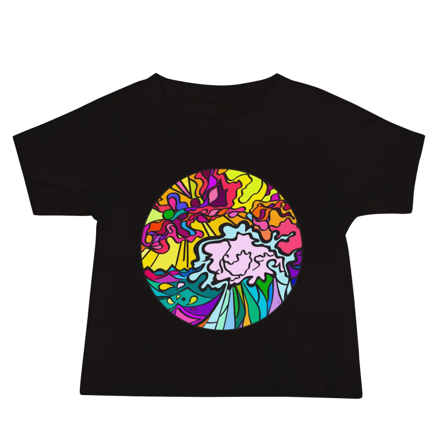 Sunburst Swirls Baby Tee - Wave at Sunset product image (4)