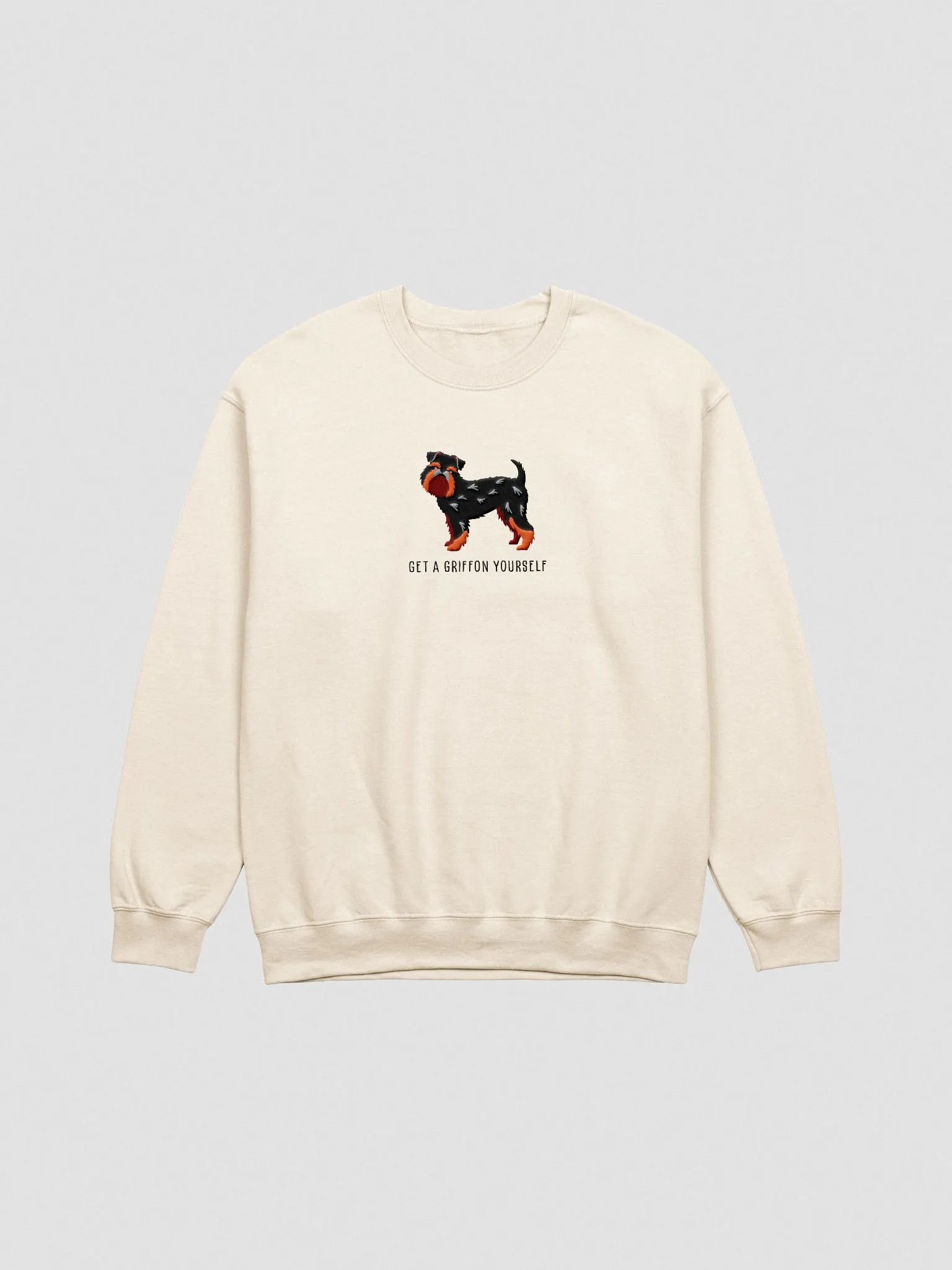 Get a Griffon Yourself Sweatshirt (Embroidered) of a Brussels Griffon(Black & Tan) product image (4)