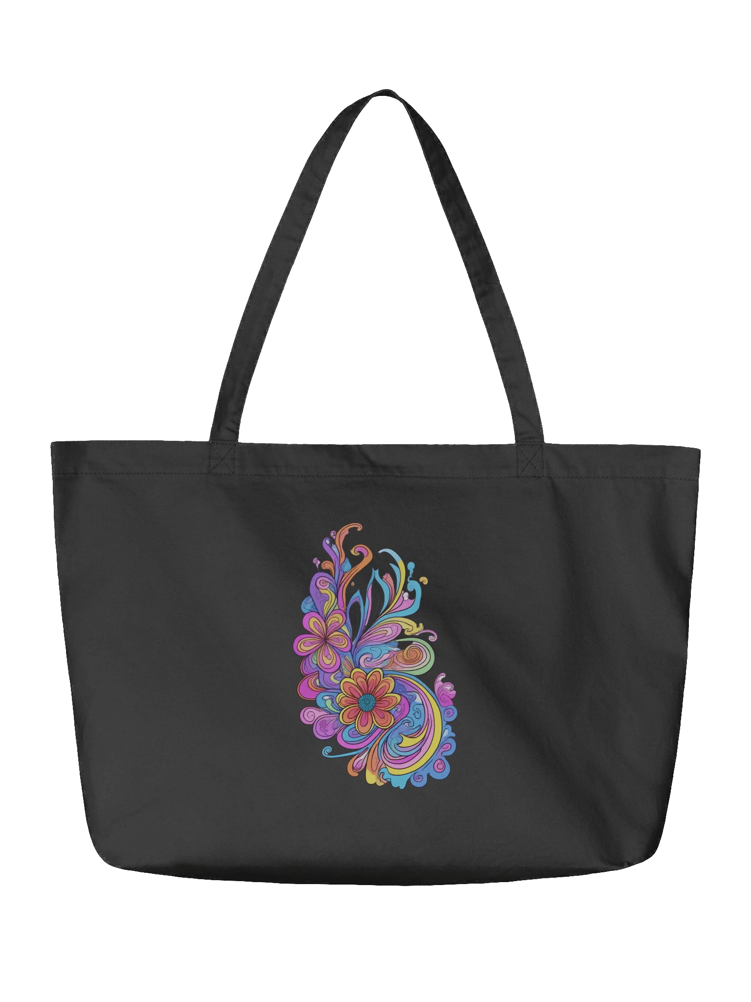 Rainbow Bloom - Eco-conscious Organic Cotton Tote product image (3)