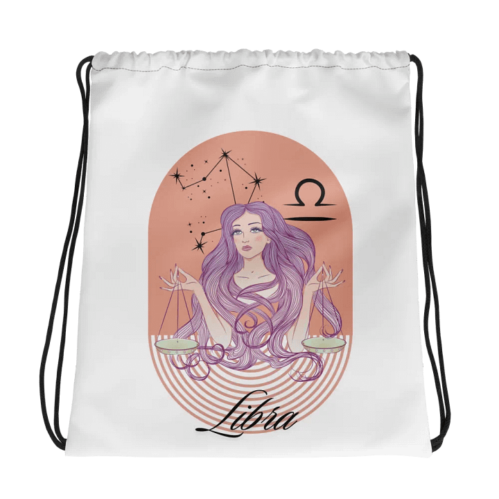 Reach for the Stars: Adorable Horoscope Drawstring Bag - Libra product image (2)