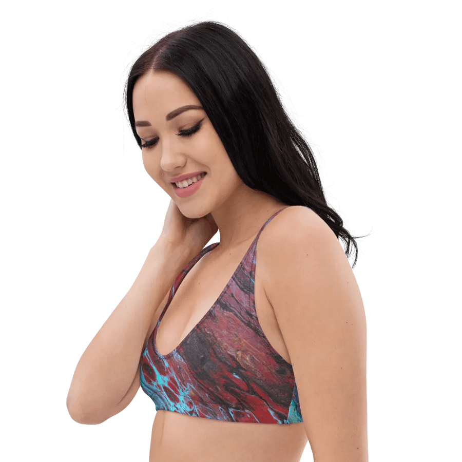 Crimson Tide - All-Over Print Recycled Padded Bikini Top product image (5)