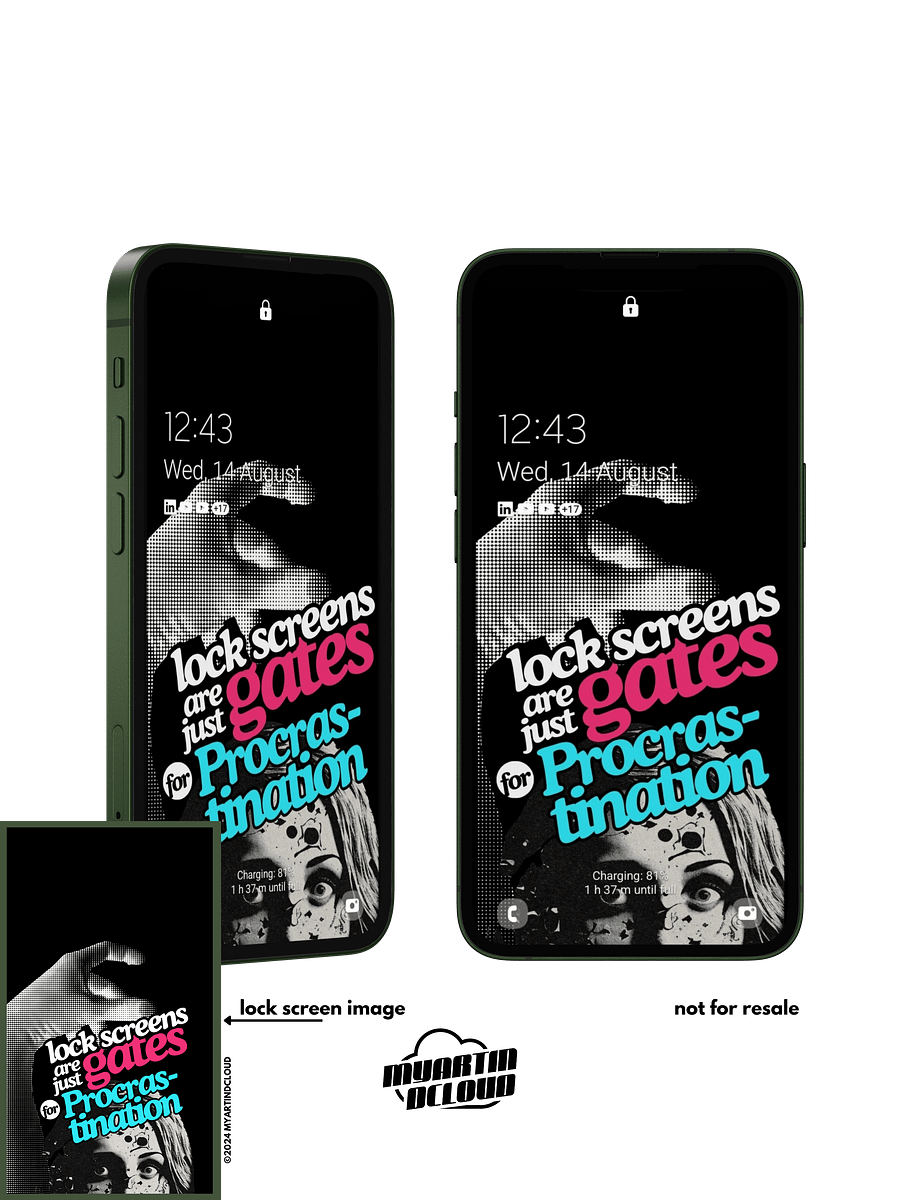 Procrastination Lock Screen Wallpaper product image (1)