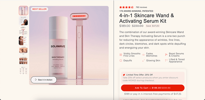 Solawave Skin Care - Replo Product Page Template product image (1)