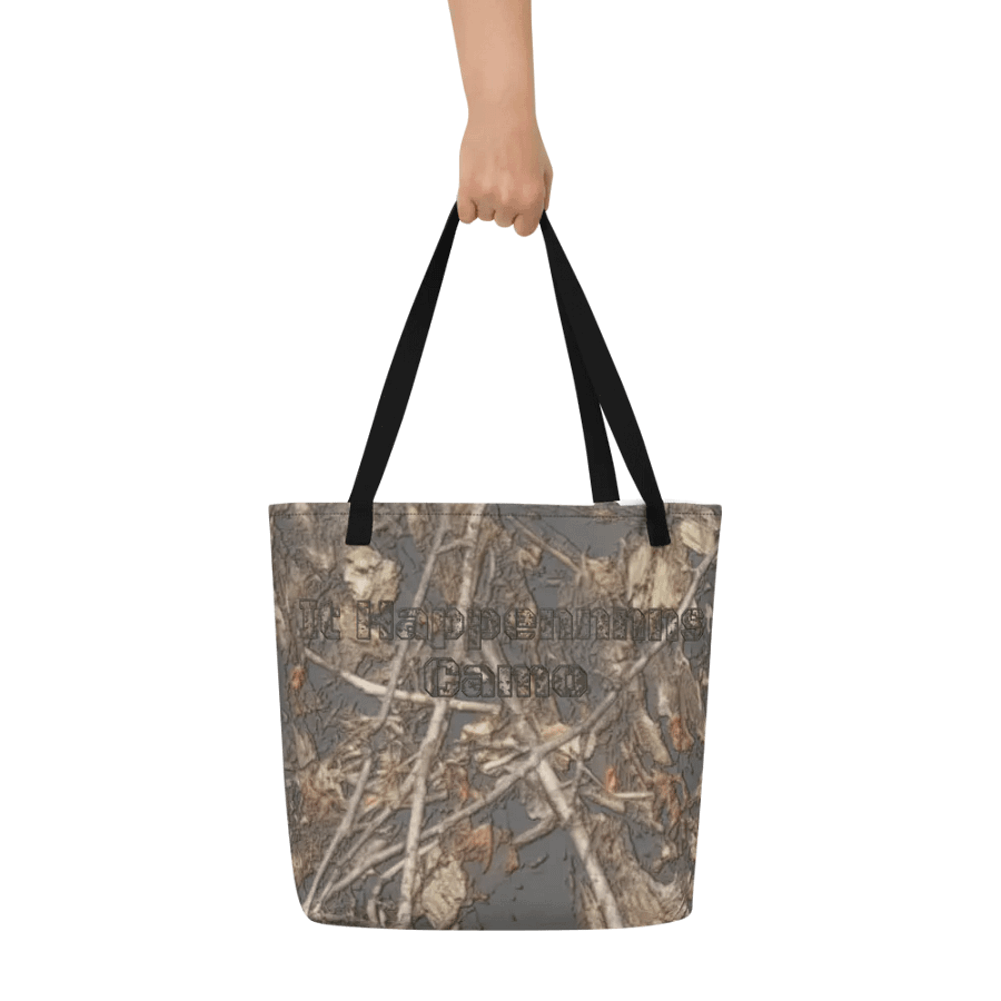 Large Tote Bag w/ Pocket - Dead Split - It Happennnns Camo product image (6)