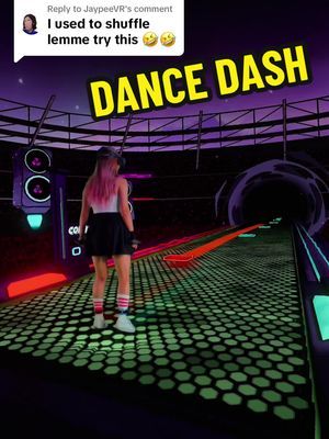 Replying to @JaypeeVR this is the closest to shuffling im gonna get 🙈😎 #dancerush #shuffledance #dancedash #vr 