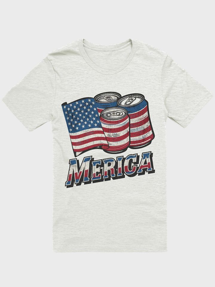 Patriotic 'MERICA' Beverage Can T-Shirt product image (10)