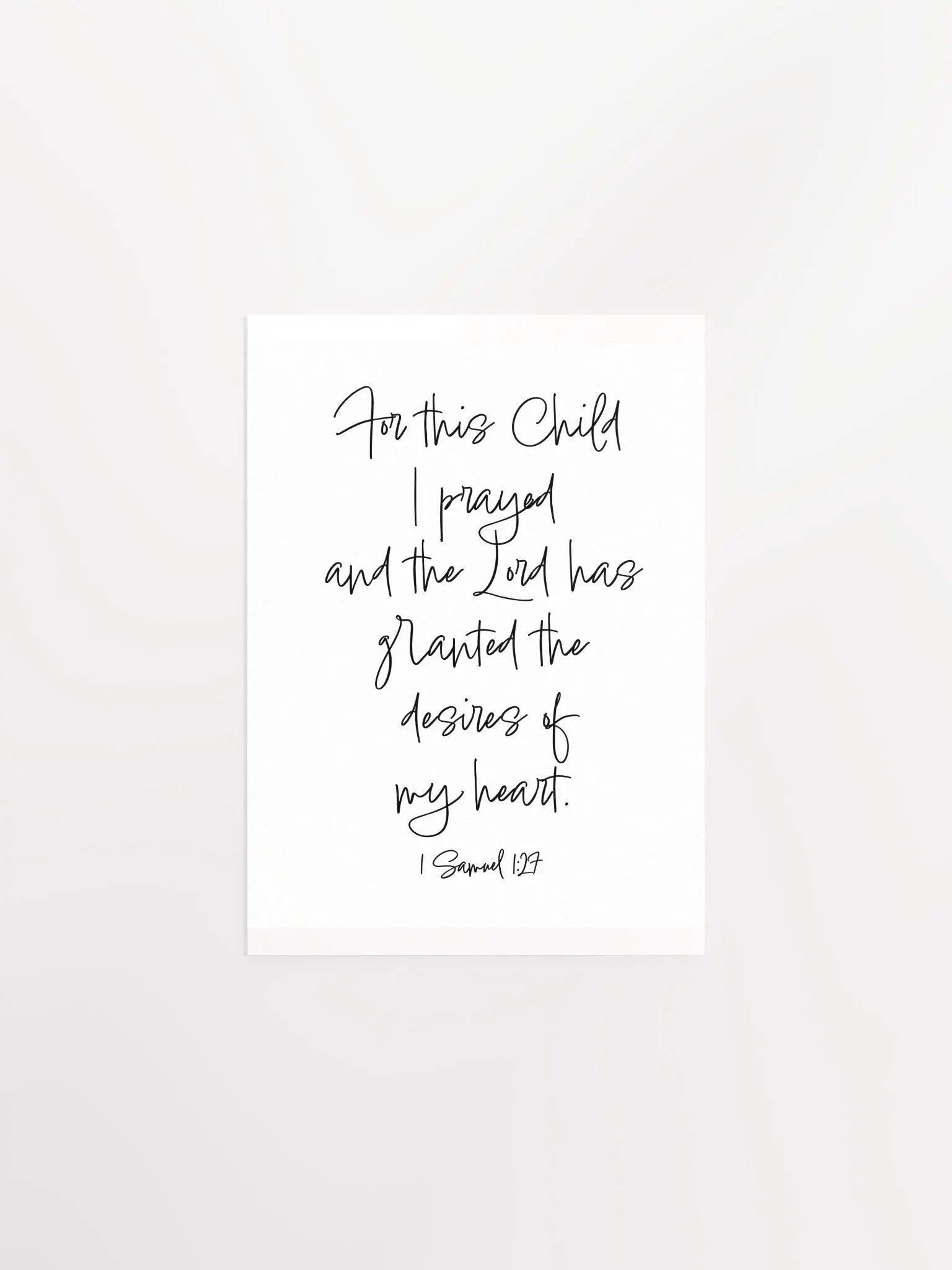For this Child, I prayed - Print product image (1)