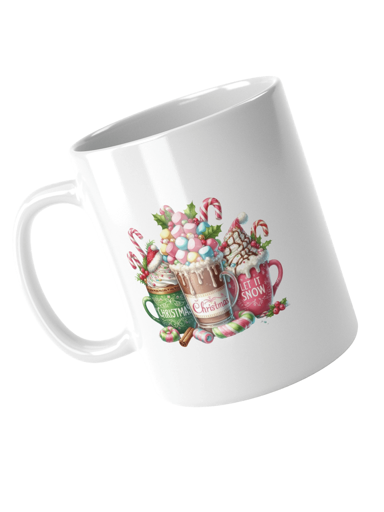 "Let It Snow" Glossy White Mug product image (12)