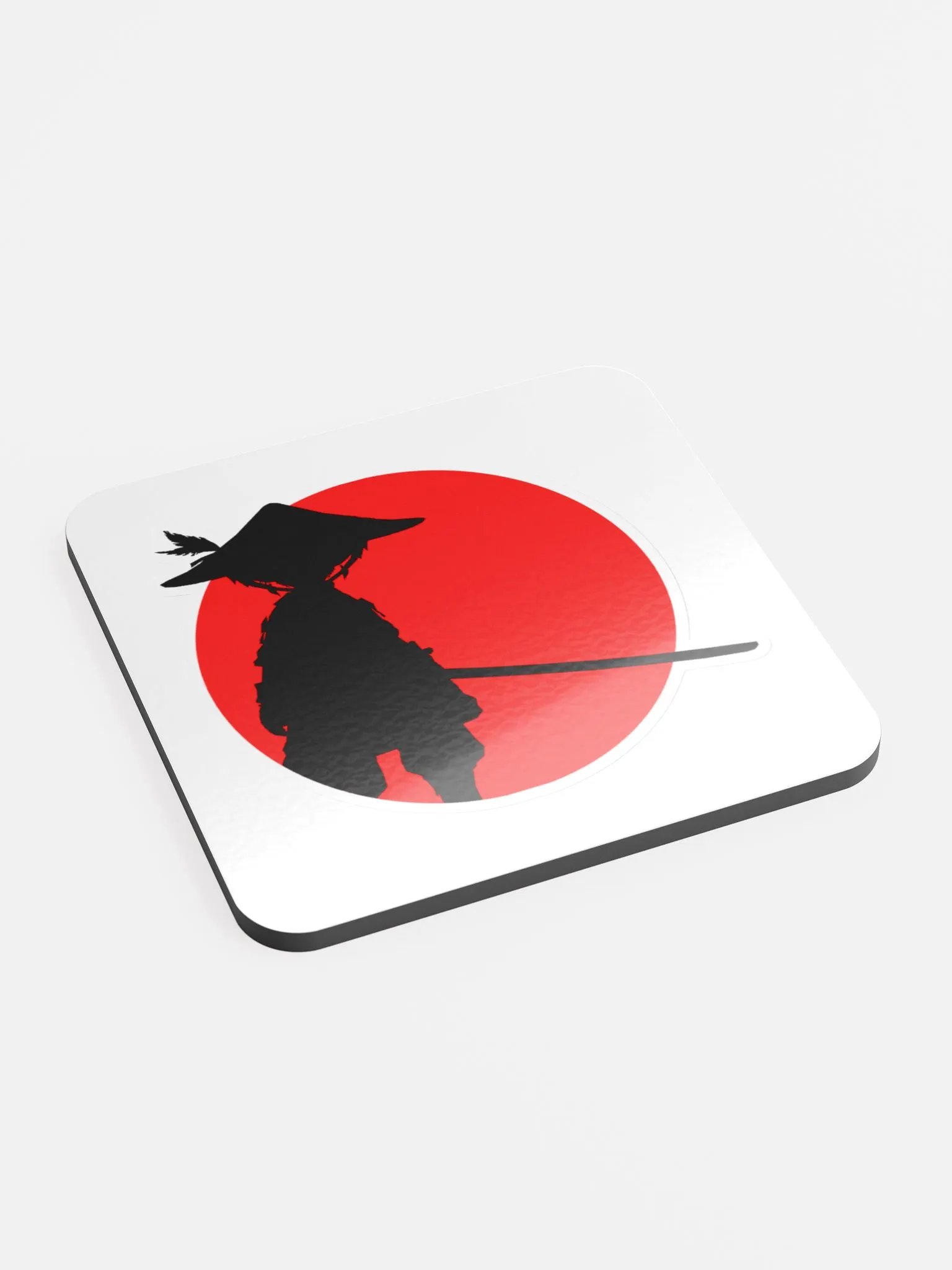 Samurai Silhouette Cork Coaster product image (2)