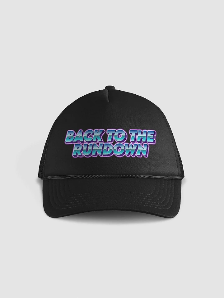 'Back to the Rundown' 80's Text Print Trucker Cap product image (1)