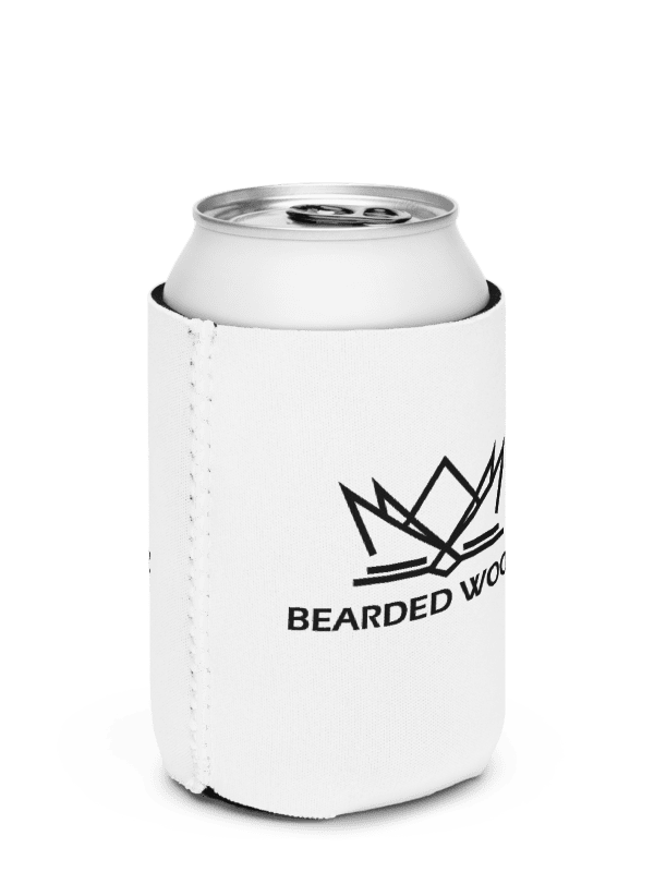 Coozie Can Cooler (Design: Bearded Woodz) White product image (2)