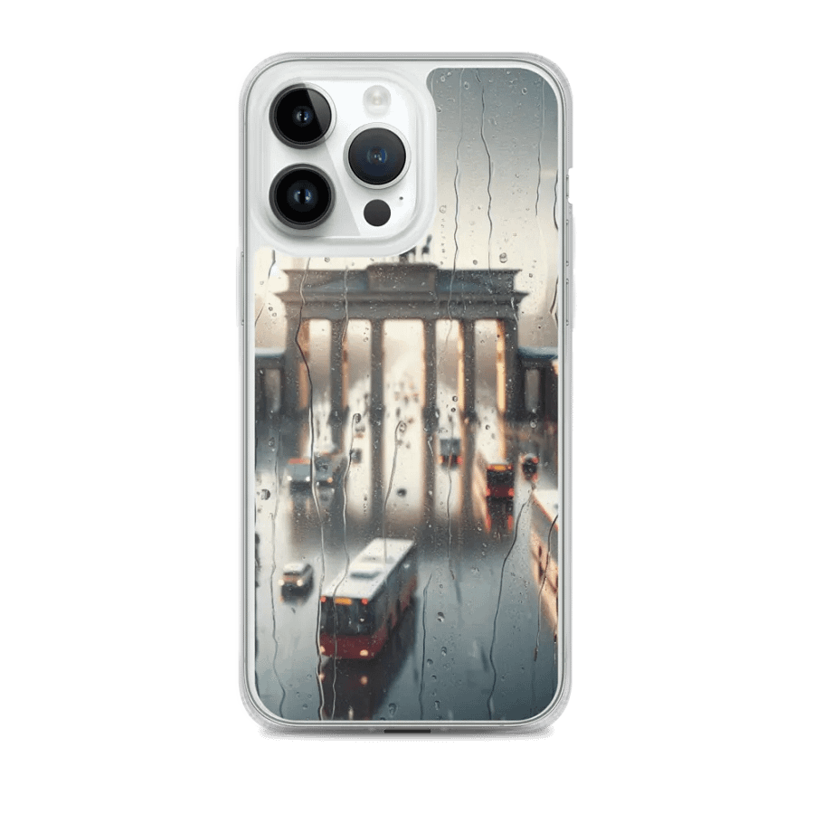 Rainy Monument Clear iPhone® Case | AI Design product image (2)