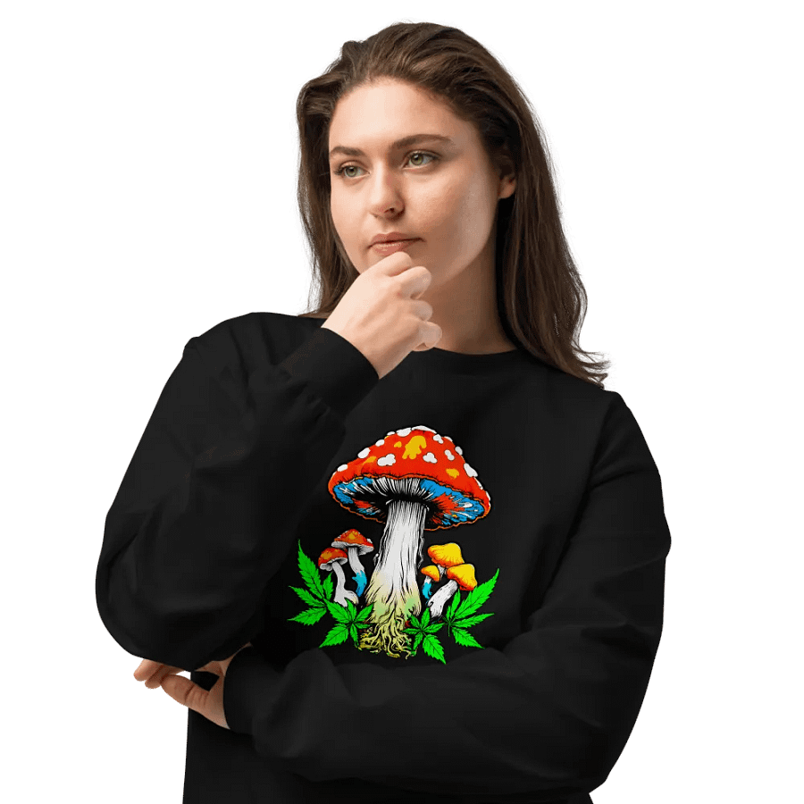 [Groovy Shrooms 2] Unisex Premium Heavyweight Long Sleeve Shirt product image (10)