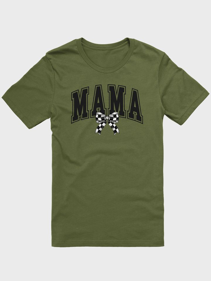 Checkered Bow Mama Print Short Sleeve Unisex T-Shirt product image (10)