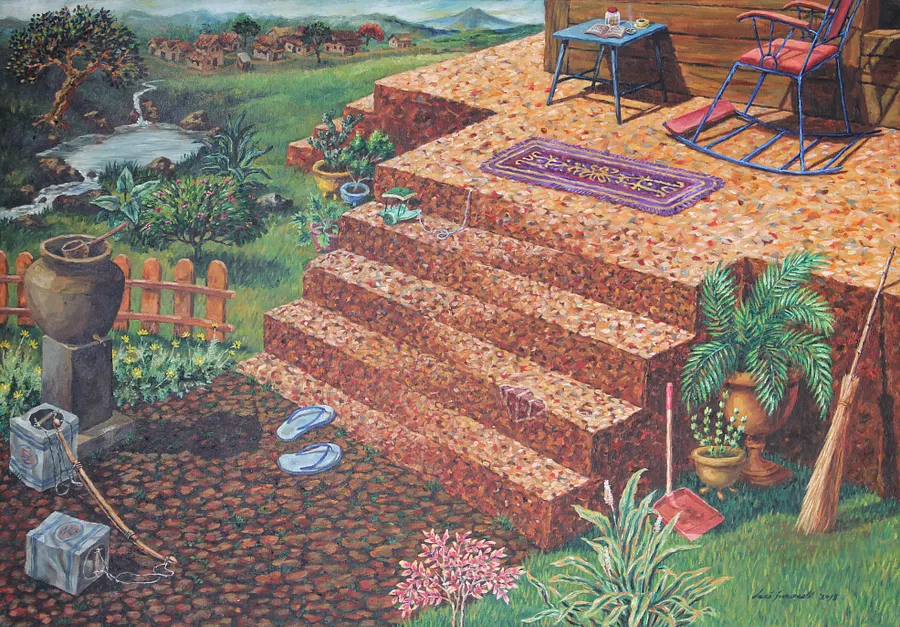 "Ambiguous Stairs" Painting by Deni Je product image (1)