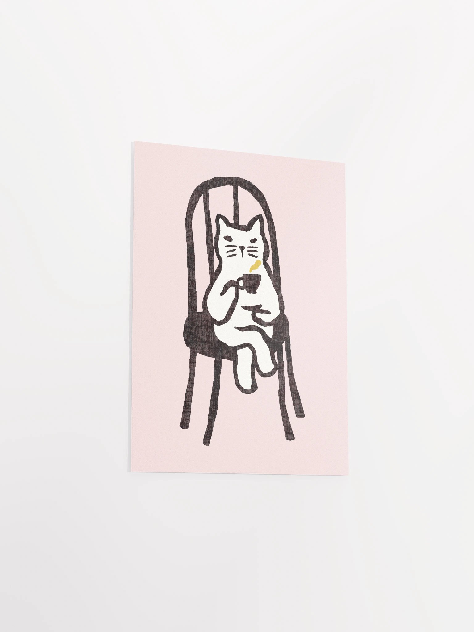 afternoon tea with cat art print product image (20)