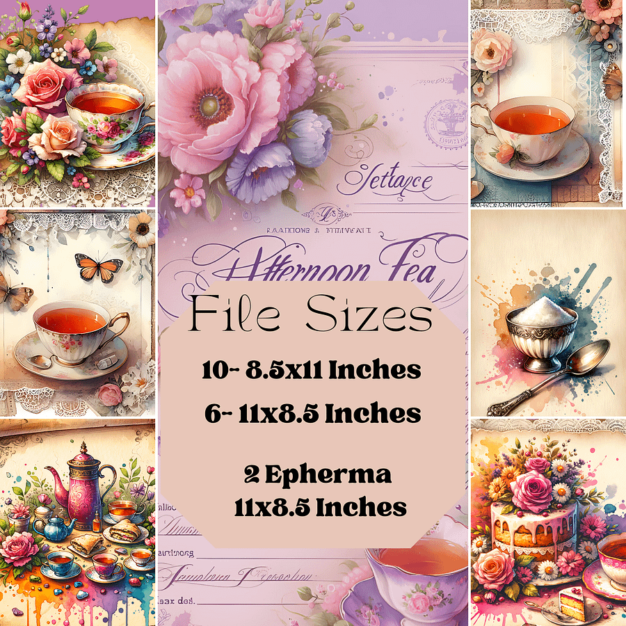Tea Party Junk Journal Kit product image (2)