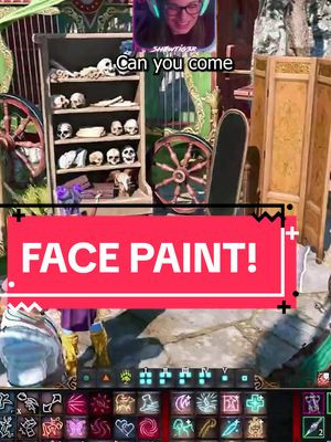 The face paint kit is my new favorite 🤣 #bg3 #baldursgate3 #facepaint 