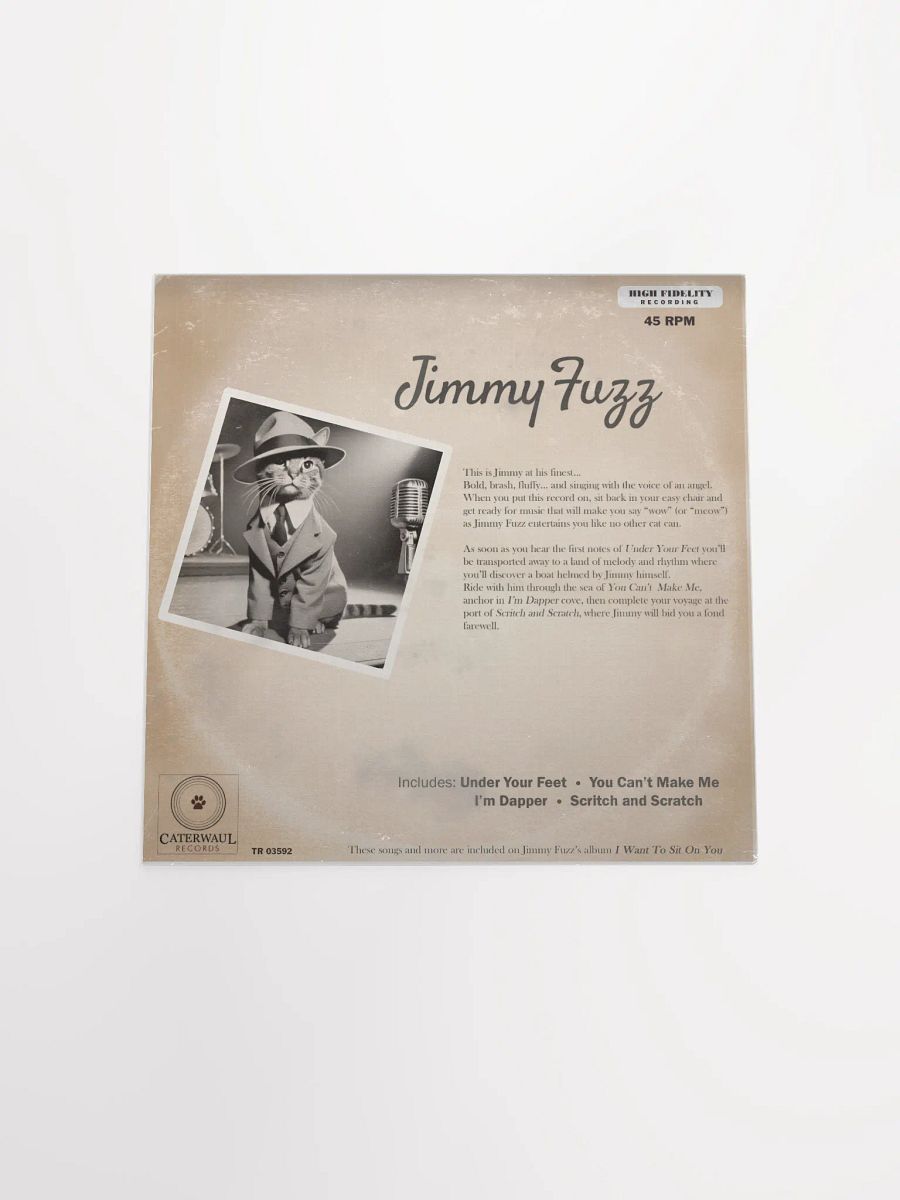 Jimmy Fuzz poster - Under Your Feet album jacket (back) - 12