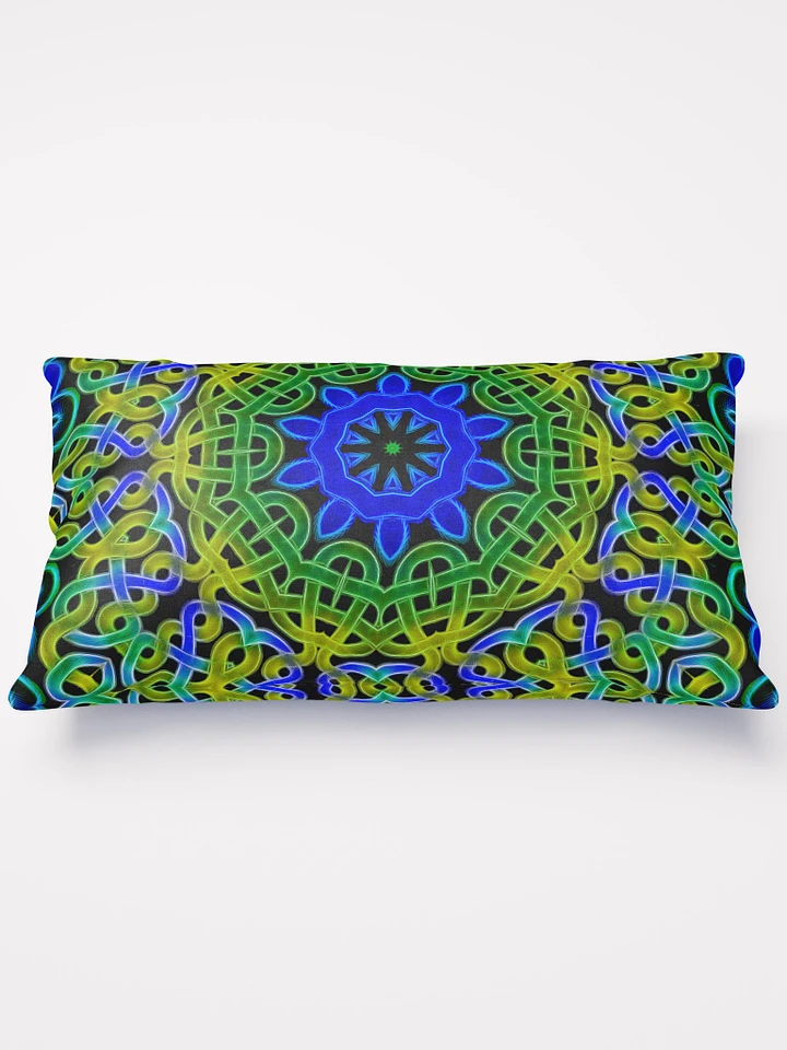Blue Green Celtic Knot Throw Pillow product image (3)