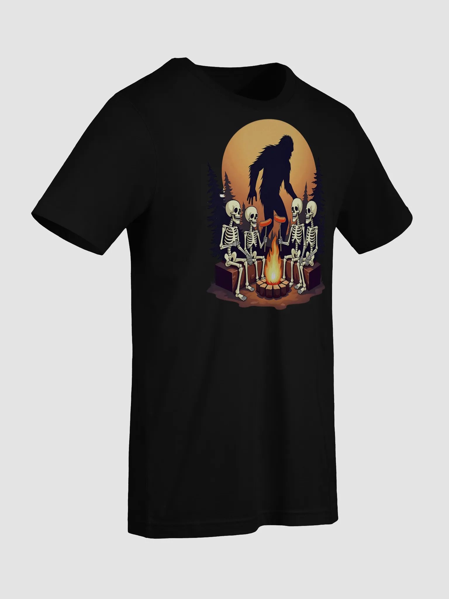 Bigfoot Campfire Skeletons Funny Cryptid Halloween Camping product image (10)