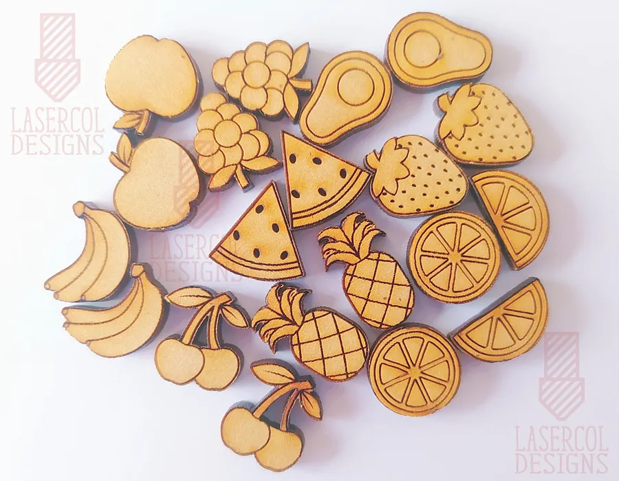 Fruits Cut Outs and Stud Earrings - Laser Cut Files product image (8)