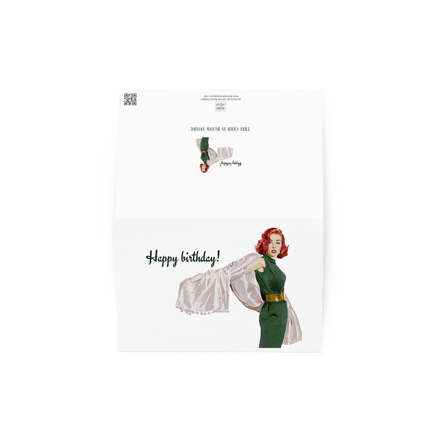 1950s Vintage Hollywood Glam Happy Birthday Card product image (3)