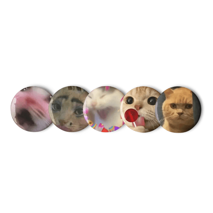 Set of Pin Buttons: Meme Cats 2 product image (3)