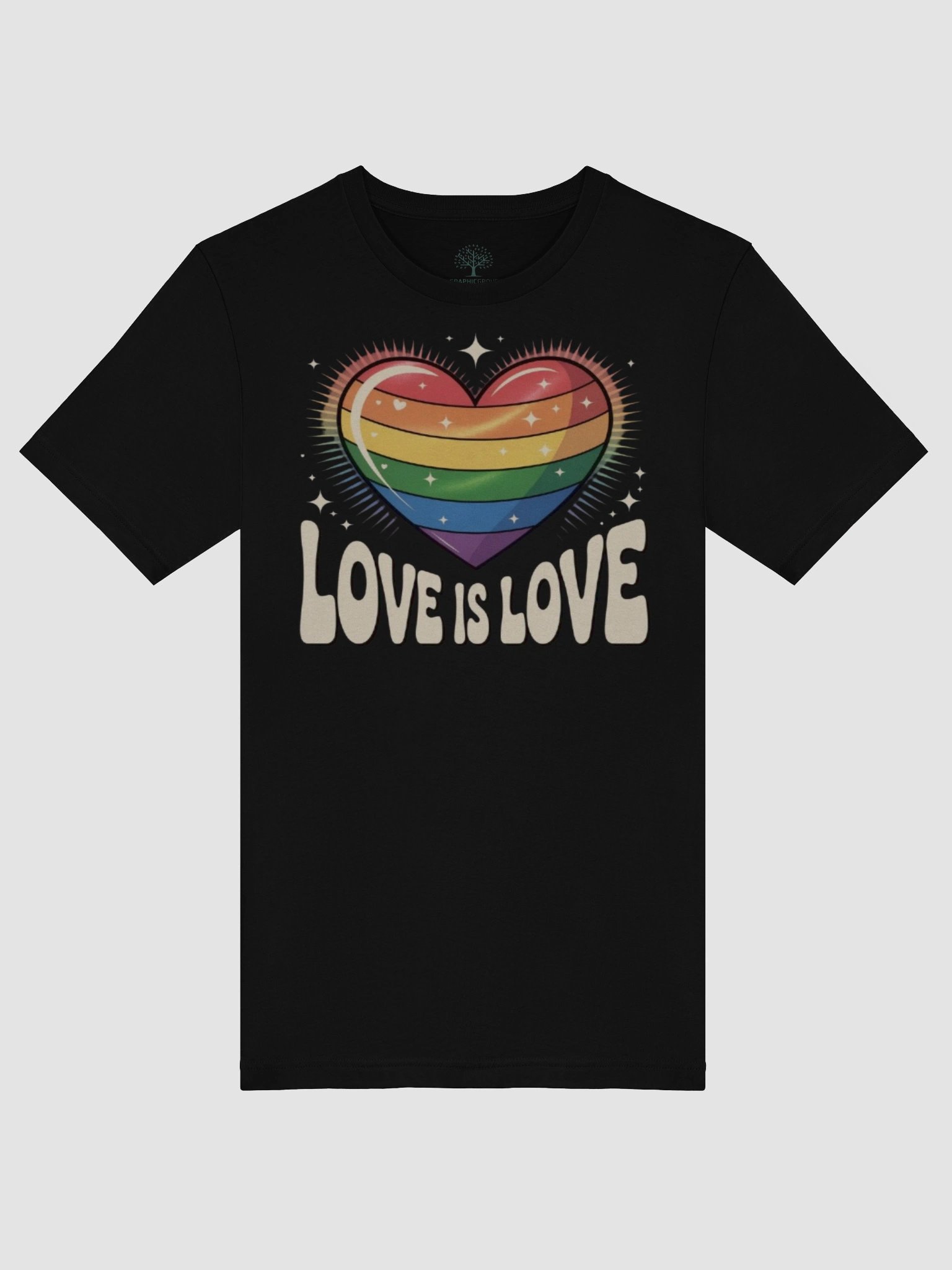 Exclusive 'Love is Love' Rainbow Heart Unisex T-Shirt - TDS Music product image (54)