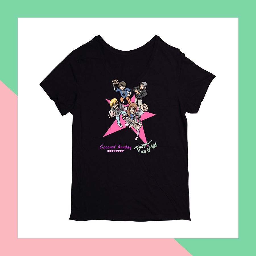 Limited Edition T-shirt Coconut Sunday x Tsubasa Mori “Again and Again” Collection Black product image (1)