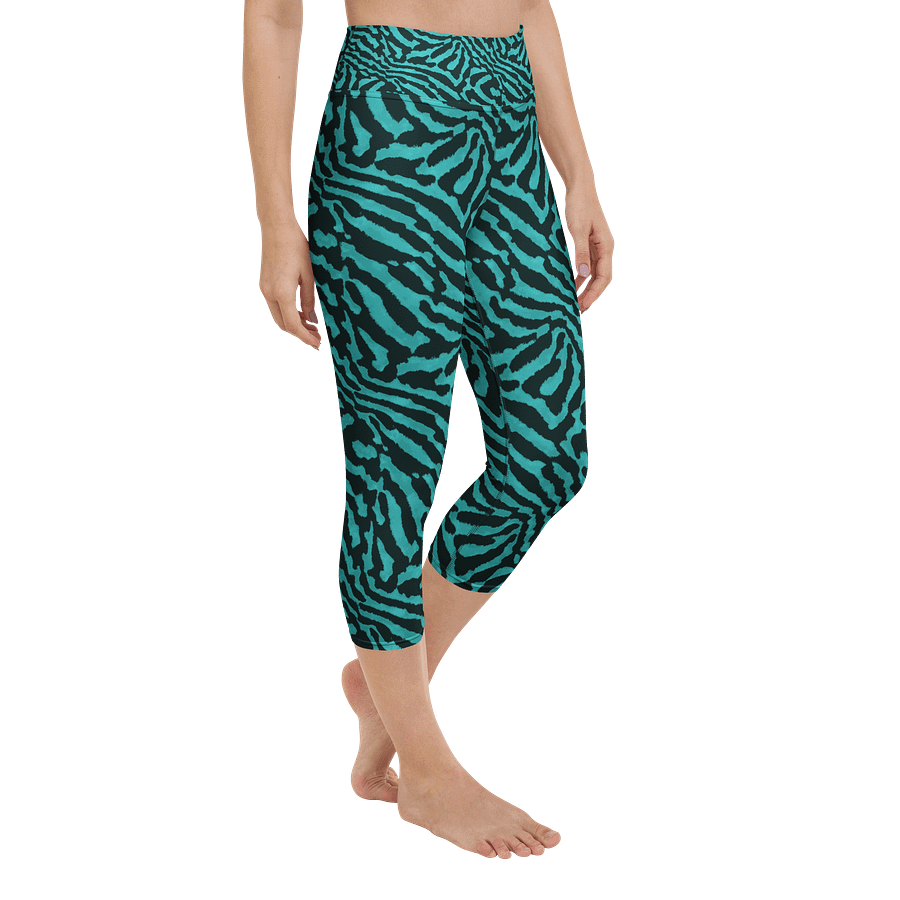 Teal Zebra Capri Leggings product image (2)
