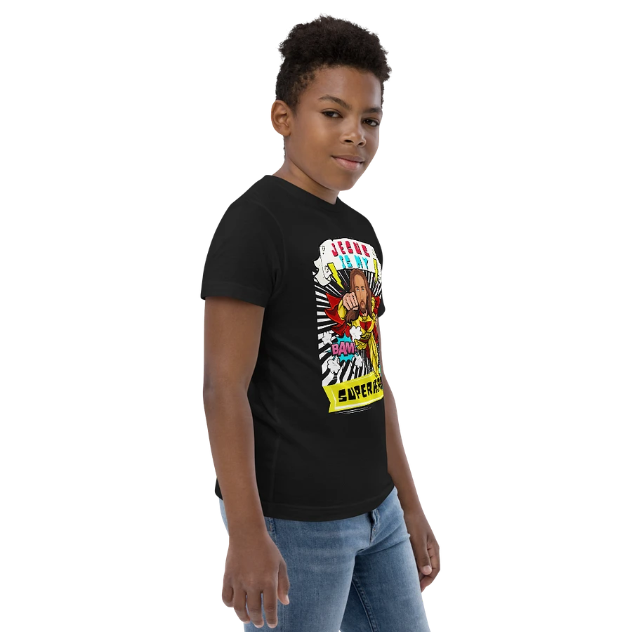 Jesus Is My Superhero- Funny Christian Comic Kids T-Shirt product image (4)