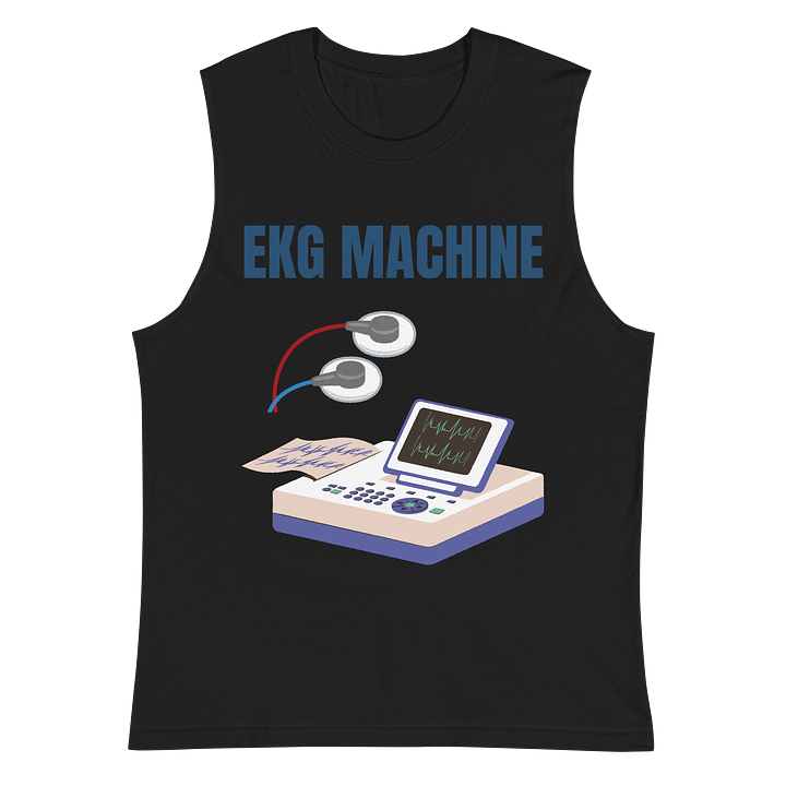 Ekg Machine, Heartbeat Rhythms Muscle Tank product image (3)