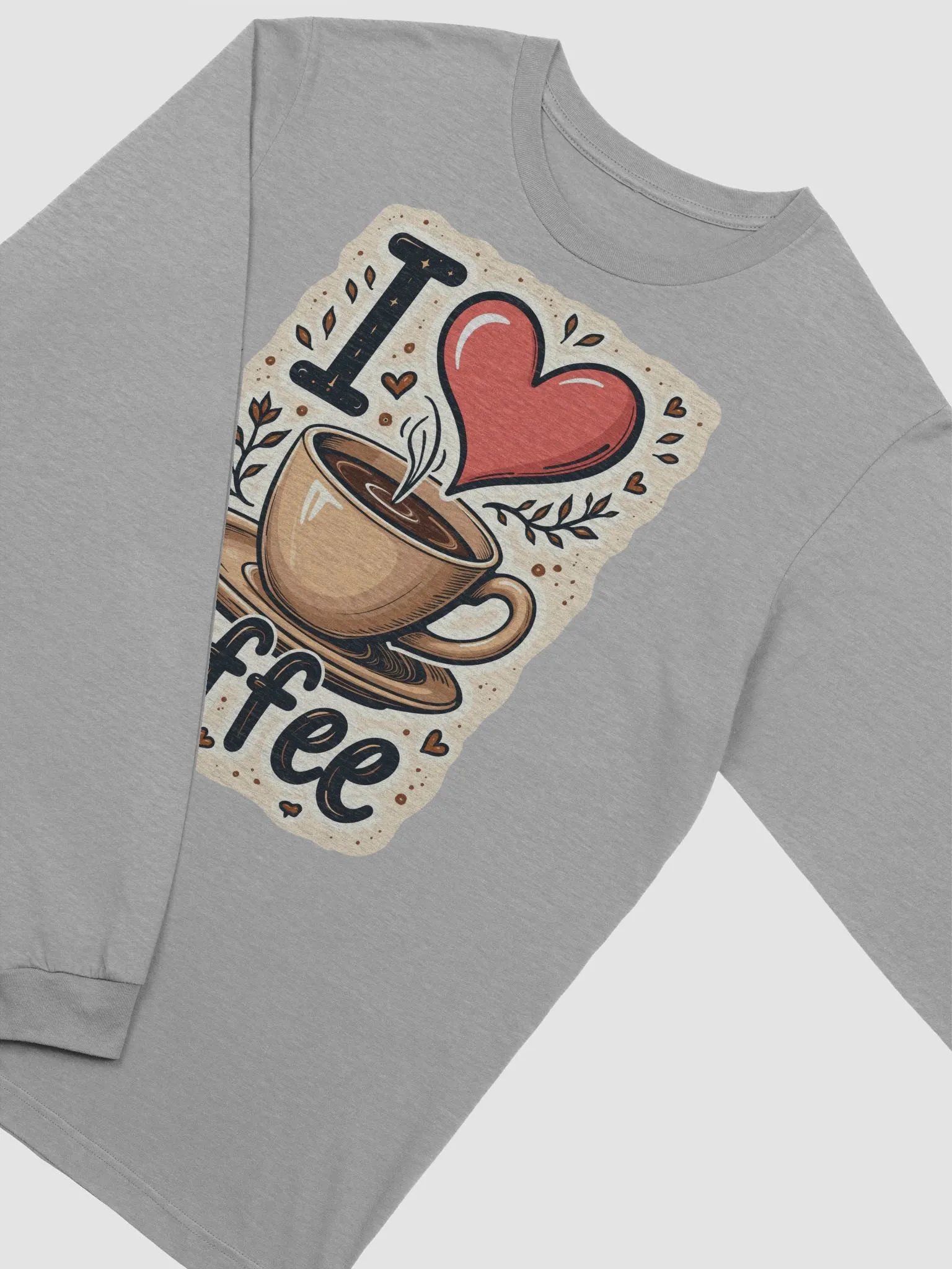I ♥ Coffee Illustration Long Sleeve Tee product image (33)